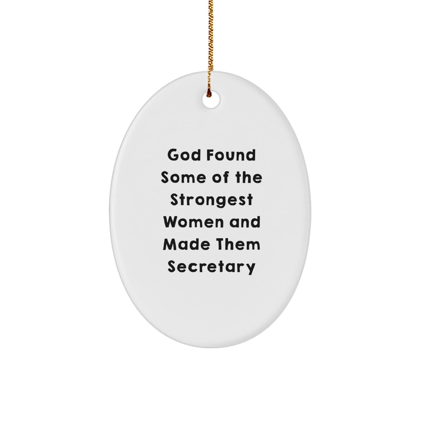 Funny Secretary Oval Ornament for Secretary Gifts, Gifts from Men to Secretary, Perfect for Christmas Unique Gifts, Oval Ornament Gifts for Secretary - Image 1