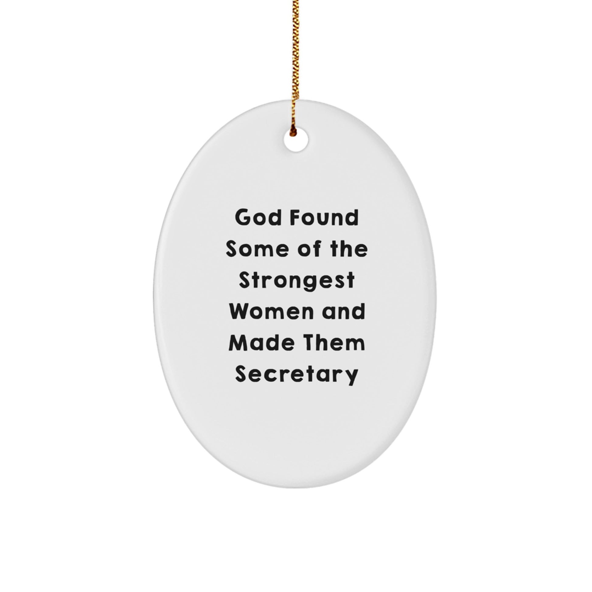 Funny Secretary Oval Ornament for Secretary Gifts, Gifts from Men to Secretary, Perfect for Christmas Unique Gifts, Oval Ornament Gifts for Secretary - Image 1