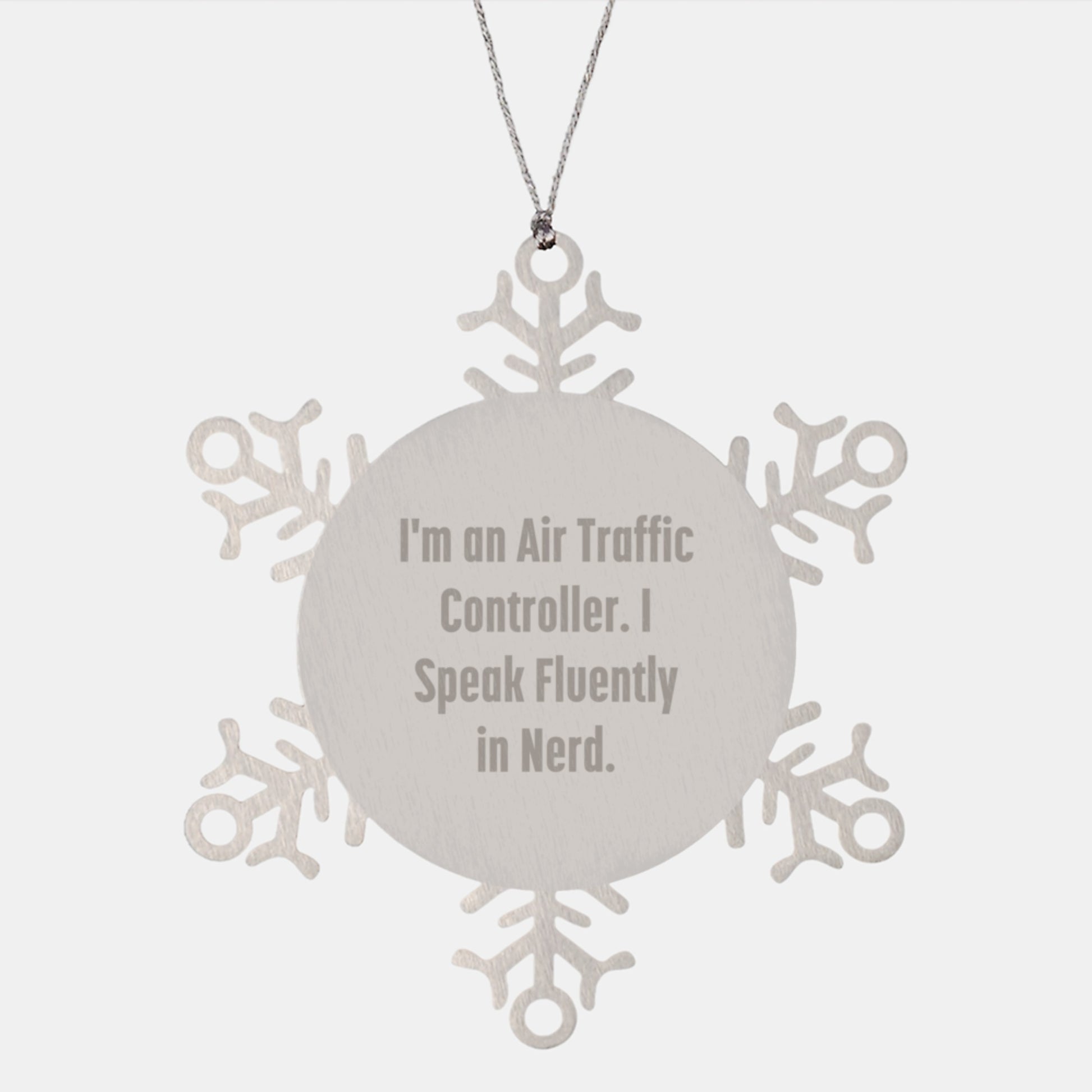 Funny Snowflake Ornament Gift for Air Traffic Controller Friends from Family - Image 1