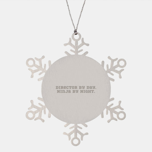 Director Snowflake Ornament Funny Gift for Him Unique Christmas Decorations - Image 1