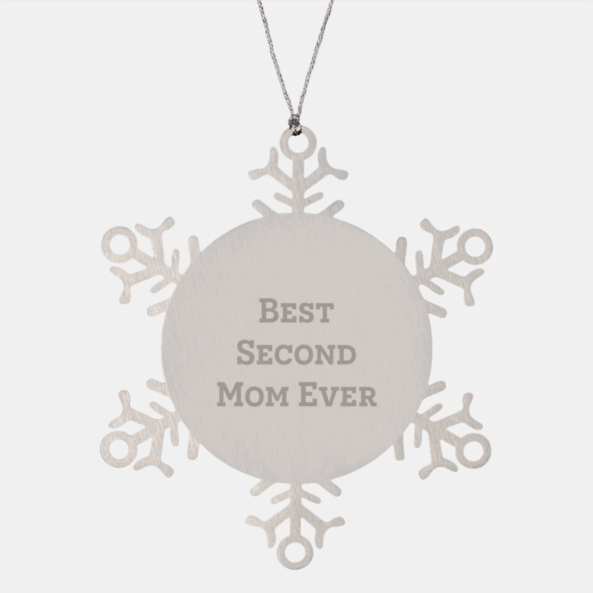 Funny Snowflake Ornament Gifts from Men to Best Second Mom Ever, Second Mom Gifts for Christmas - Image 1