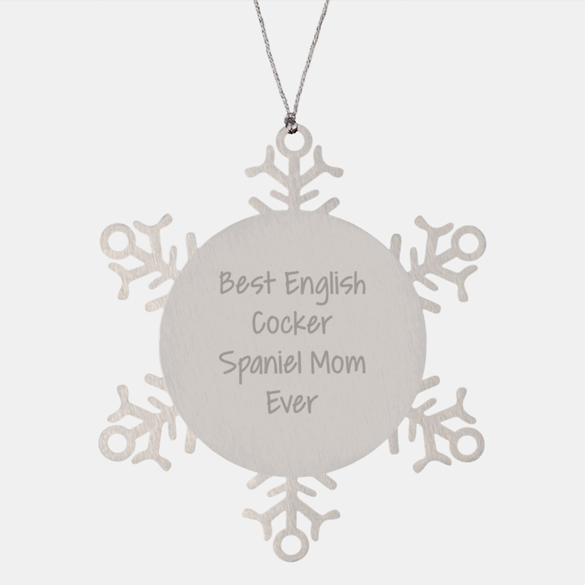 English Cocker Spaniel Dog Mom Funny Snowflake Ornament Gifts from Friends for Christmas - Image 1