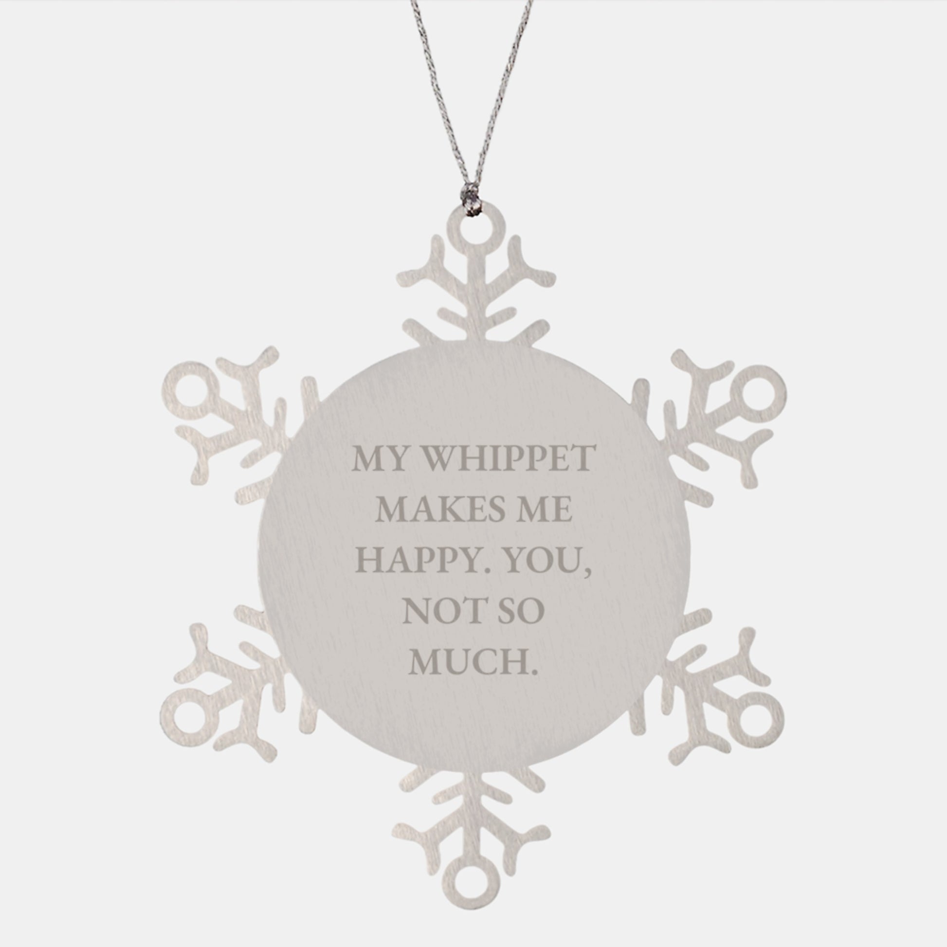 Whippet Dog Lovers' Funny Snowflake Ornament Gifts from Men, Women, Friends and Family, Christmas Unique Presents - Image 1
