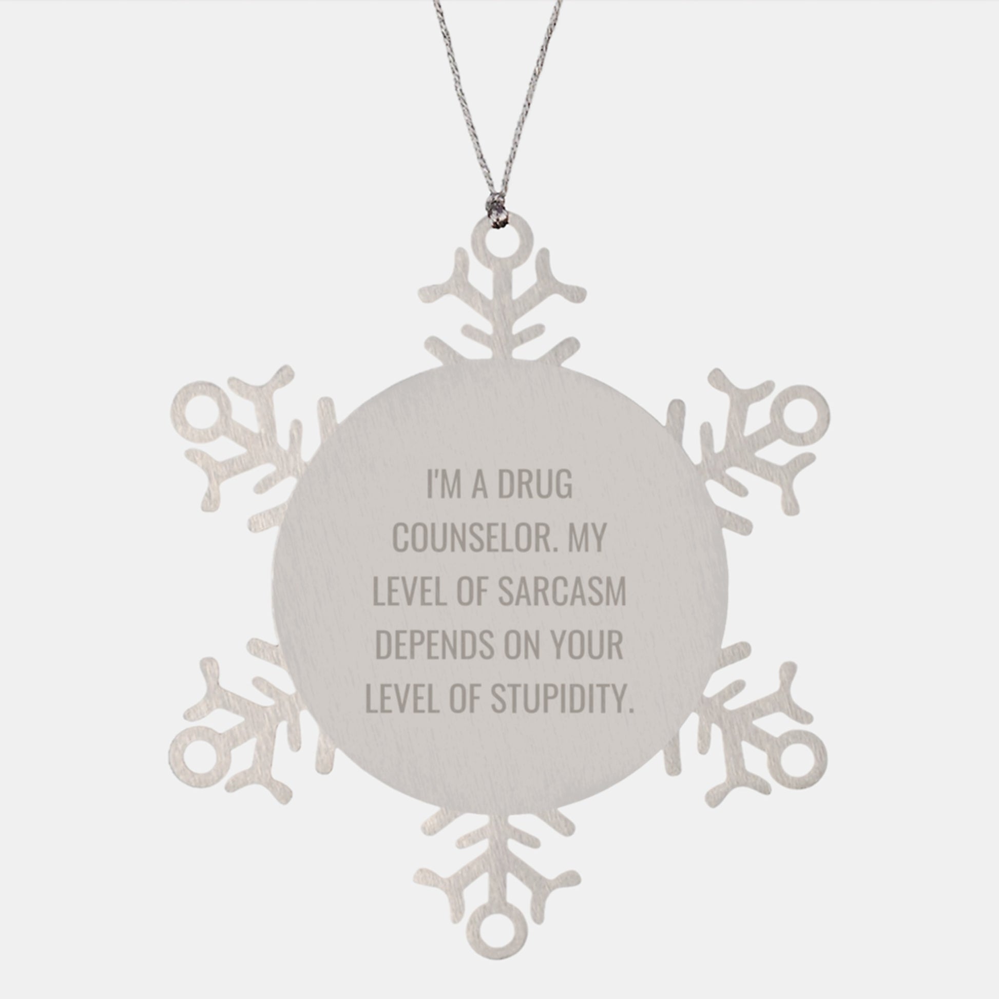 Funny Drug Counselor Snowflake Ornament Gifts from Friends and Family for Drug Counselor Men and Women Christmas Unique Gift Ideas - Image 1