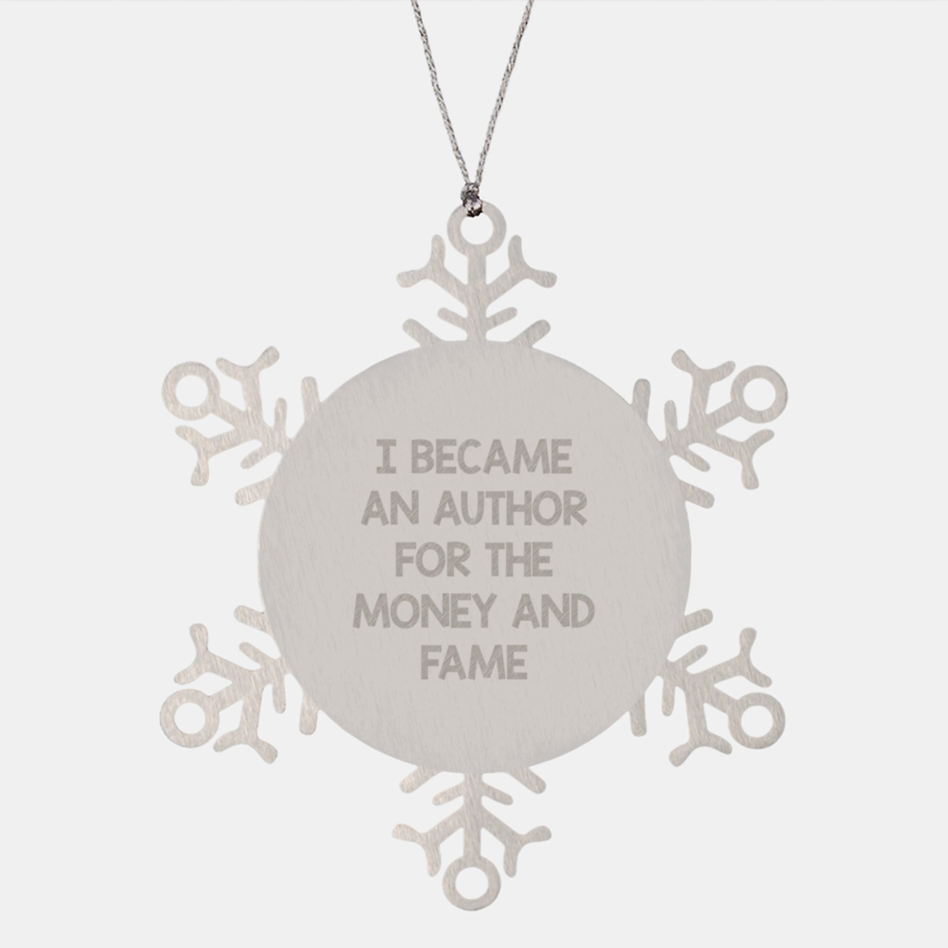 Author Inspiration Snowflake Ornaments Funny Quote Gifts from Friends for Writers - Image 1