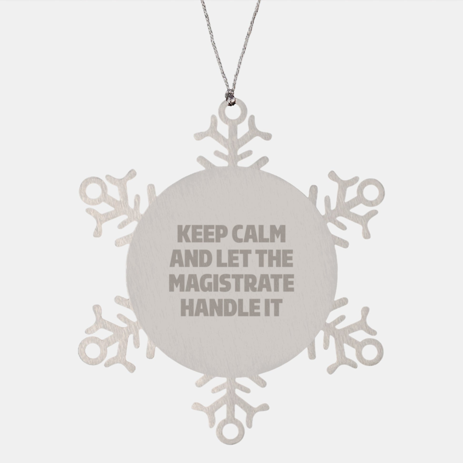 Magistrate Snowflake Ornaments Funny Gifts from Friends Unique Christmas Decorations - Image 1