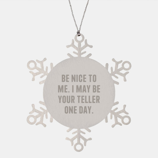 Funny Teller Snowflake Ornament Gifts from Friends and Family for Christmas Unique Presents - Image 1
