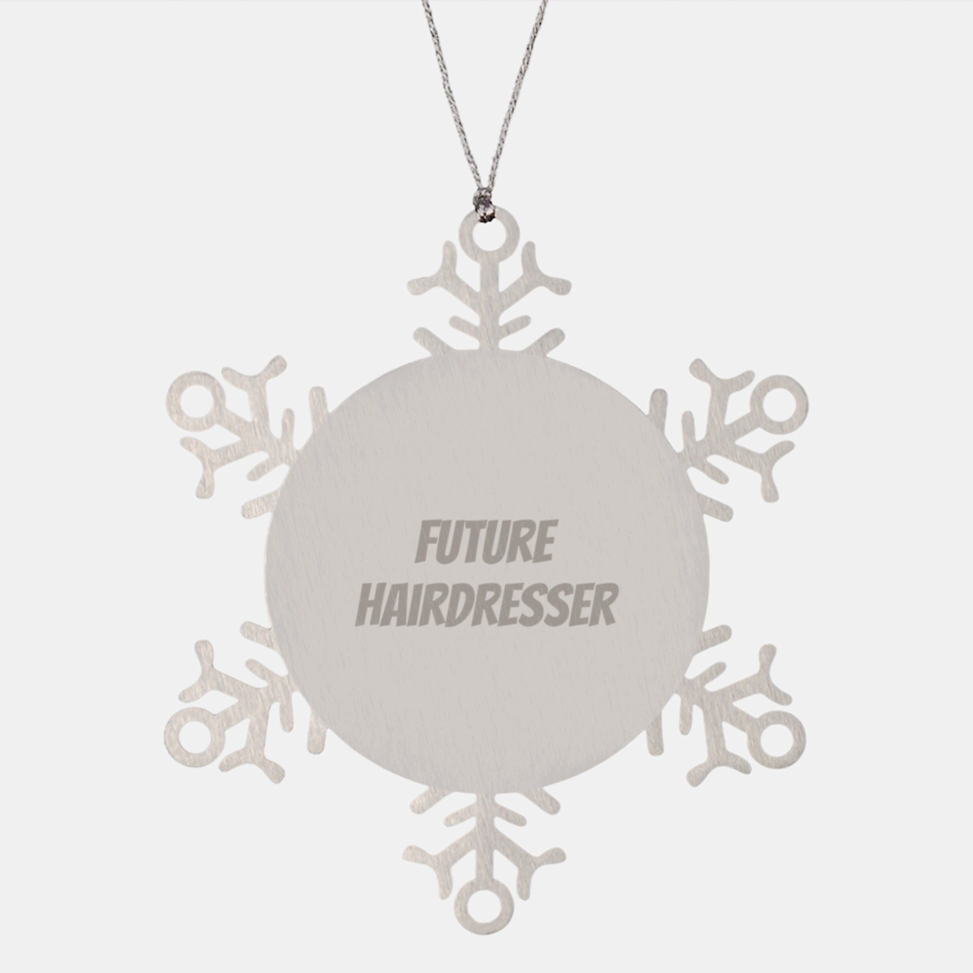 Funny Hairdresser Gifts from Friends and Family, Snowflake Ornament for Future Hairdresser, Christmas Unique Gifts - Image 1
