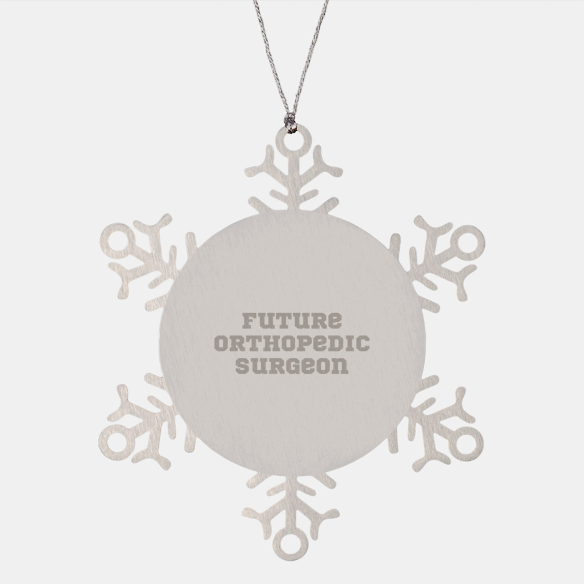 Funny Inspirational Gifts from Friends and Family to Future Orthopedic Surgeon Christmas Unique Snowflake Ornament, Made from Premium Stainless Steel, Shatterproof and Durable - Image 1