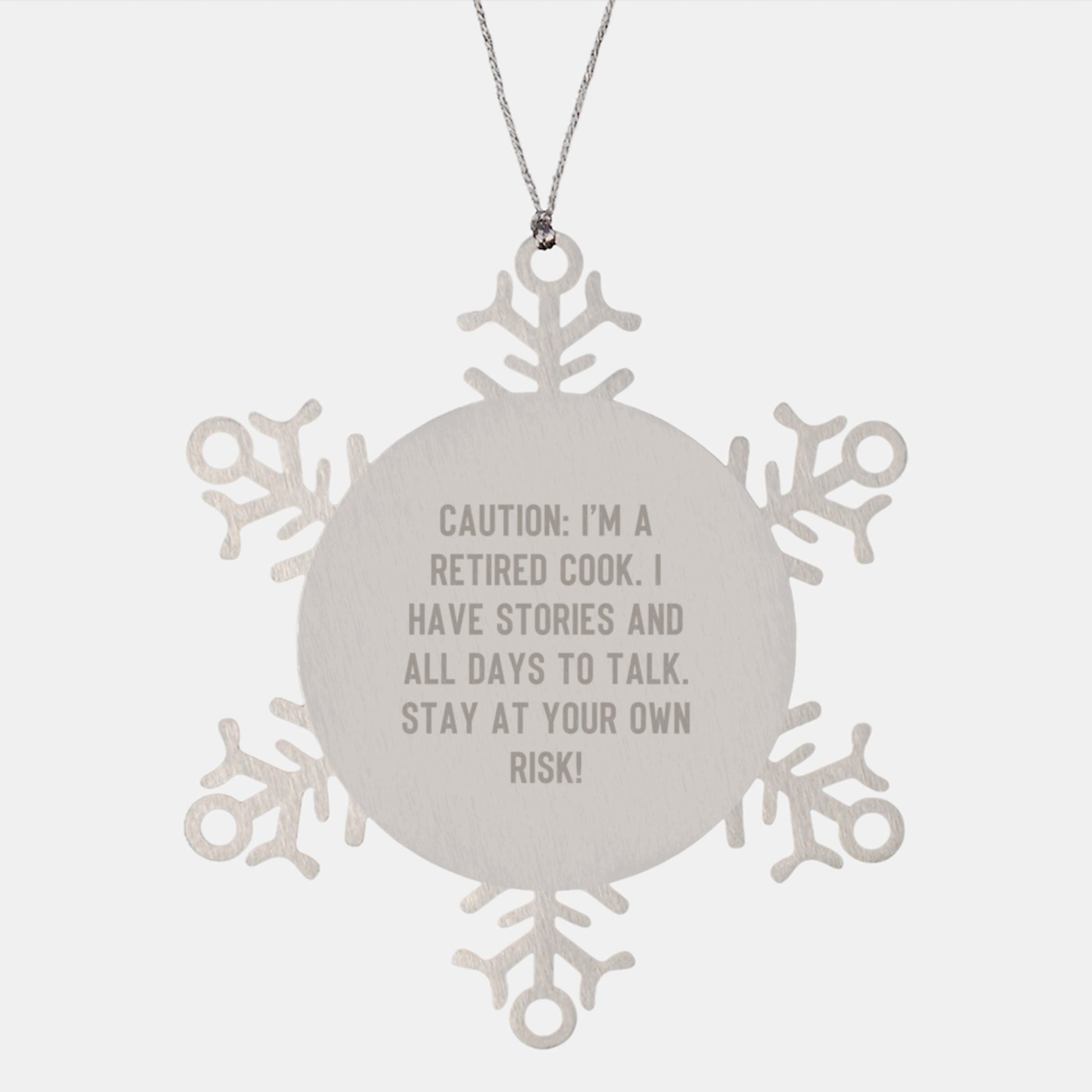 Funny Cook Snowflake Ornament Gift for Men from Friends on Christmas - Image 1