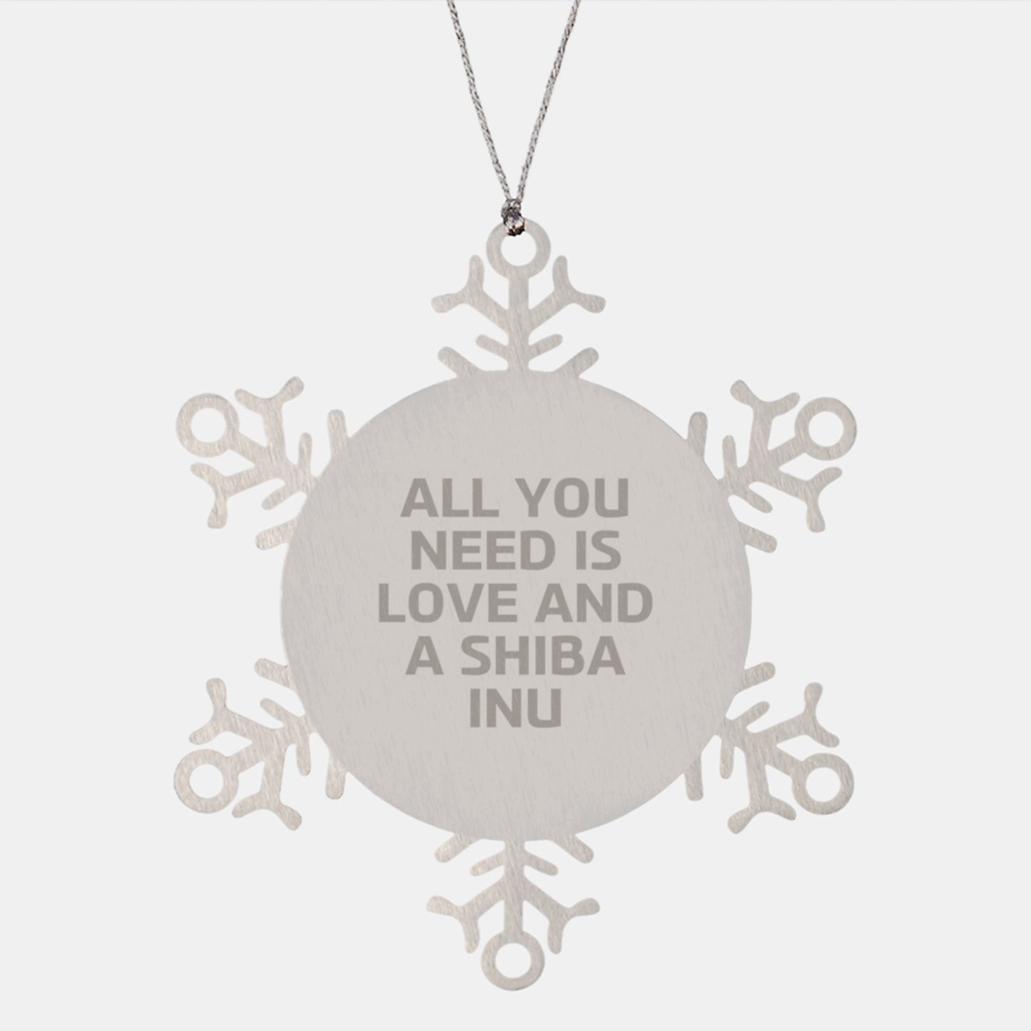 Funny Shiba Inu Dog Gifts from Family, Friends, or Coworkers - Snowflake Ornament for Christmas - Image 1