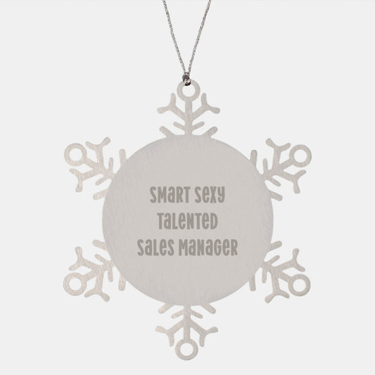 Unique Funny Sales Manager Snowflake Ornament Gifts from Men for Christmas Unique Decorations - Image 1