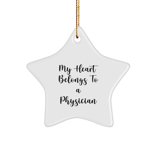 Funny Gifts from Men to Physician Star Ornament for Christmas Unique - Image 1