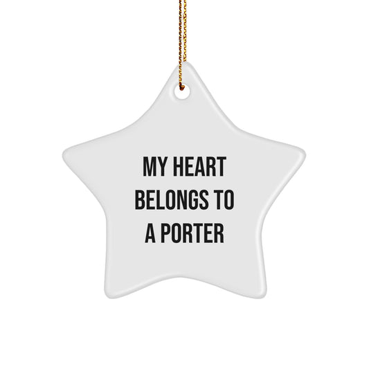 Funny Star Ornament Gifts from Friends for Porter Lover Christmas Unique - Image 1