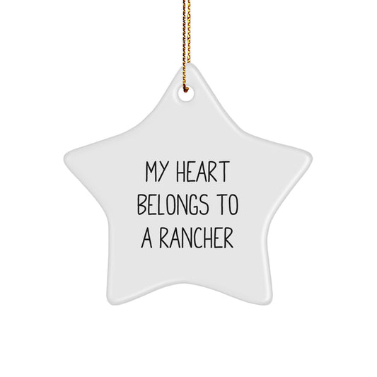 Funny Rancher Star Ornament Gifts from Friends for Men - Christmas Unique Gifts - Image 1