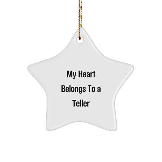 Gifts for Teller, Funny Quote Star Ornament, Christmas Unique Gifts from Men, Women, Friends, Family - Image 1