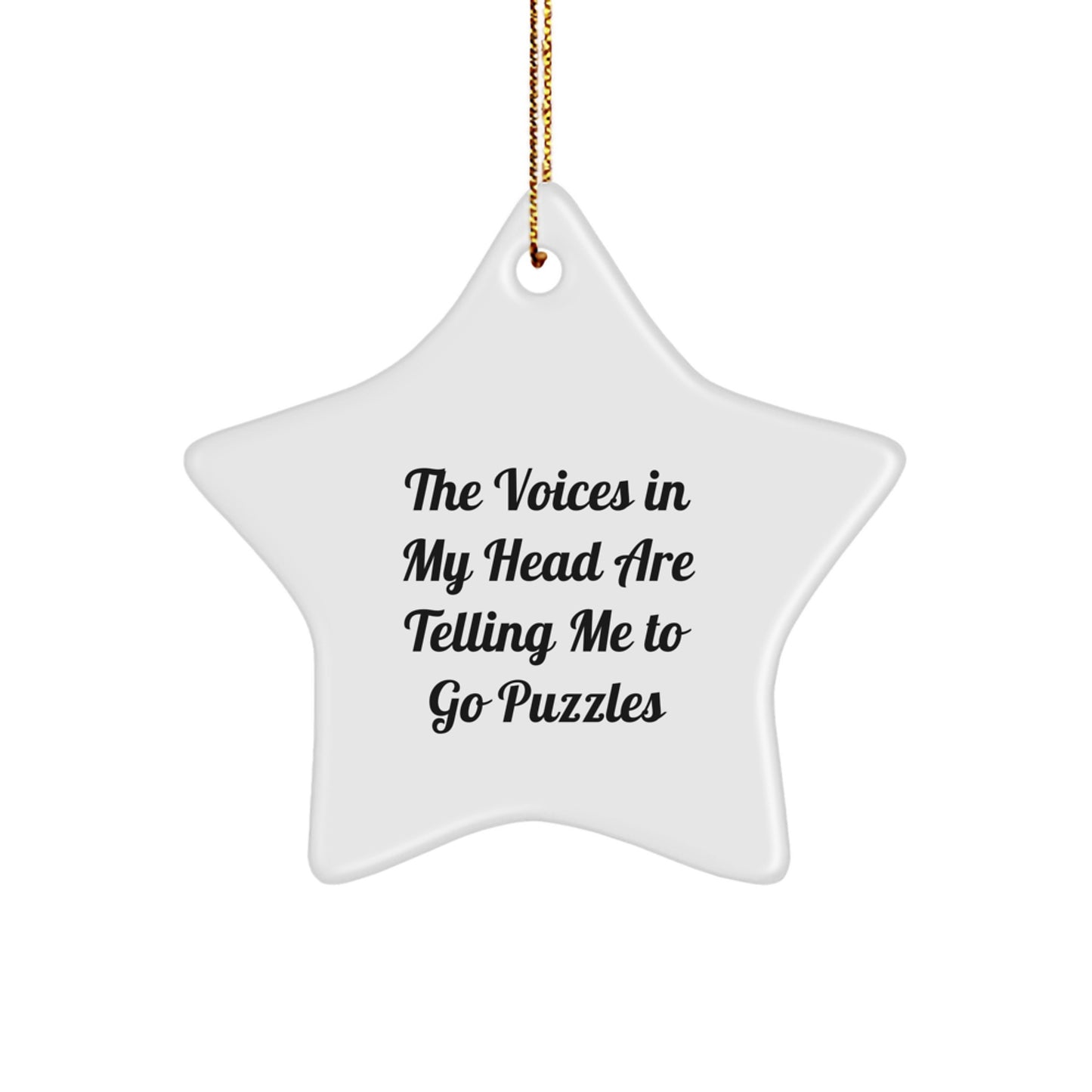 Funny Puzzles Star Ornament Gift for Puzzles Lover Friends Family Christmas - Image 1
