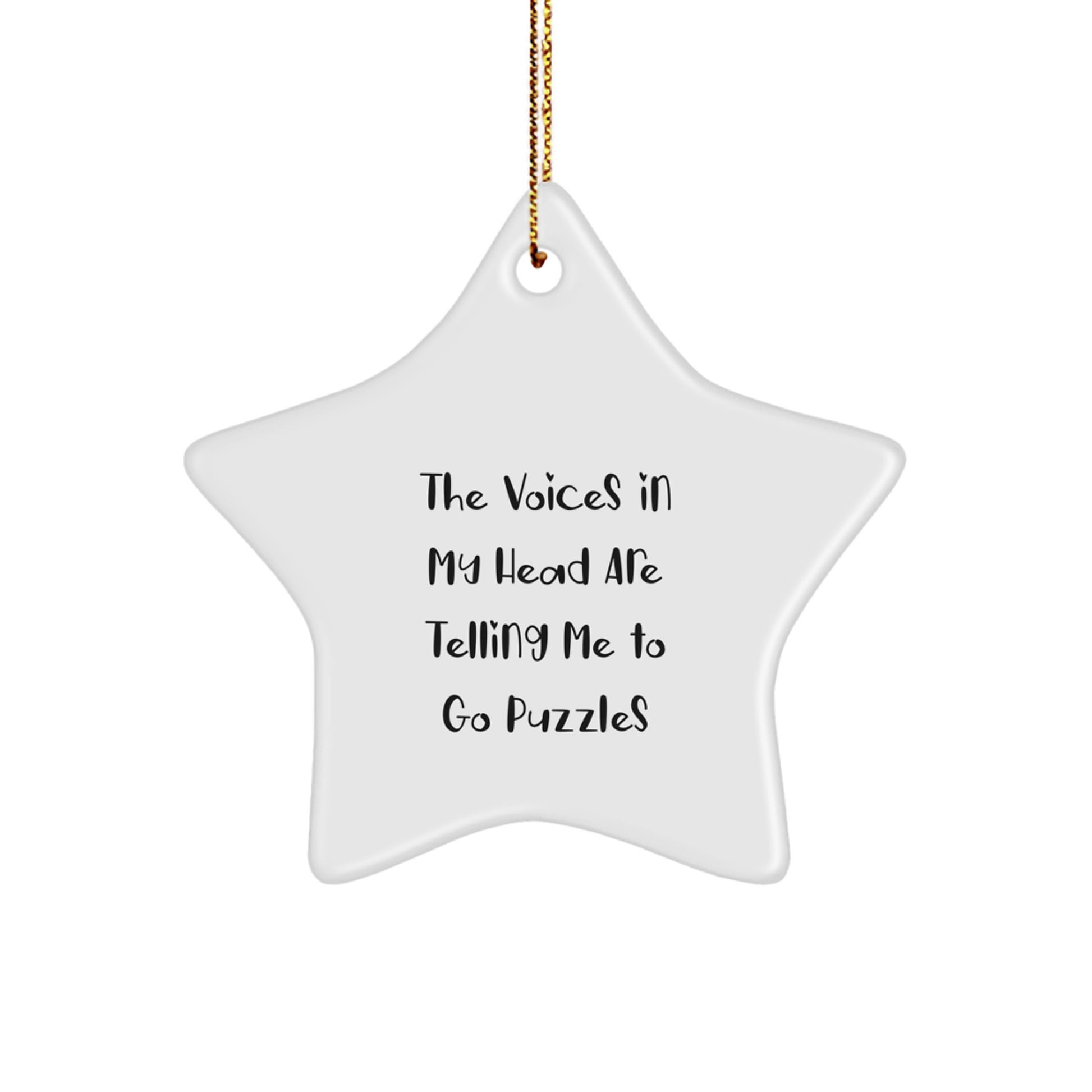 Funny Puzzles Gifts from Friends for Men, Women, or Family - Star Ornament - Image 1