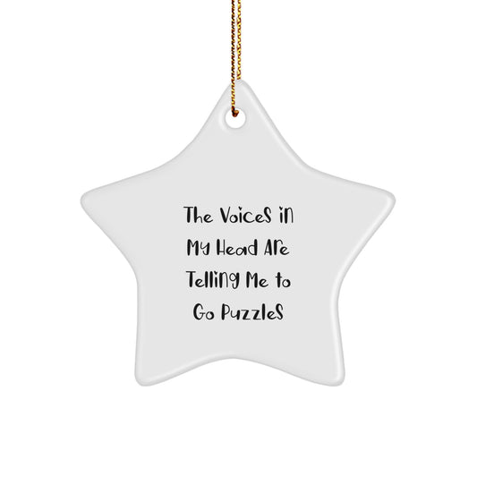 Funny Puzzles Gifts from Friends for Men, Women, or Family - Star Ornament - Image 1