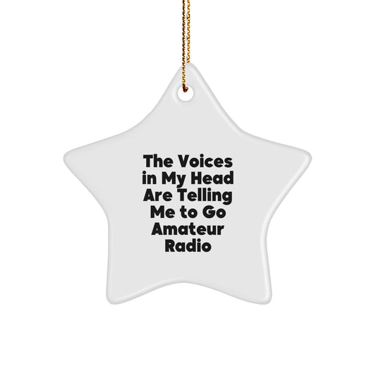 Funny Amateur Radio Star Ornament Gift for Friends from Christmas Unique Gifts for Amateur Radio Enthusiasts Men Women - Image 1