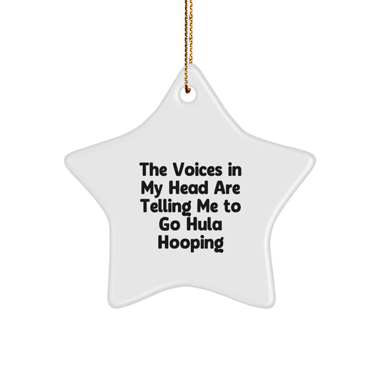 Funny Hula Hooping Gifts from Men for Women - Hula Hooping Star Ornament at Christmas - Image 1