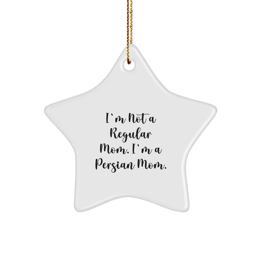 Funny Persian Cat Gifts for Mom, Star Ornament, Christmas Unique Gifts from Family, Friends, Men, Women - Image 1
