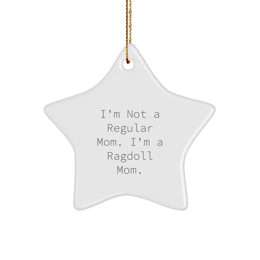 Funny Ragdoll Cat Mom Gifts from Family, Star Ornament for Women, Christmas Unique Gifts for Ragdoll Cat Mom - Image 1