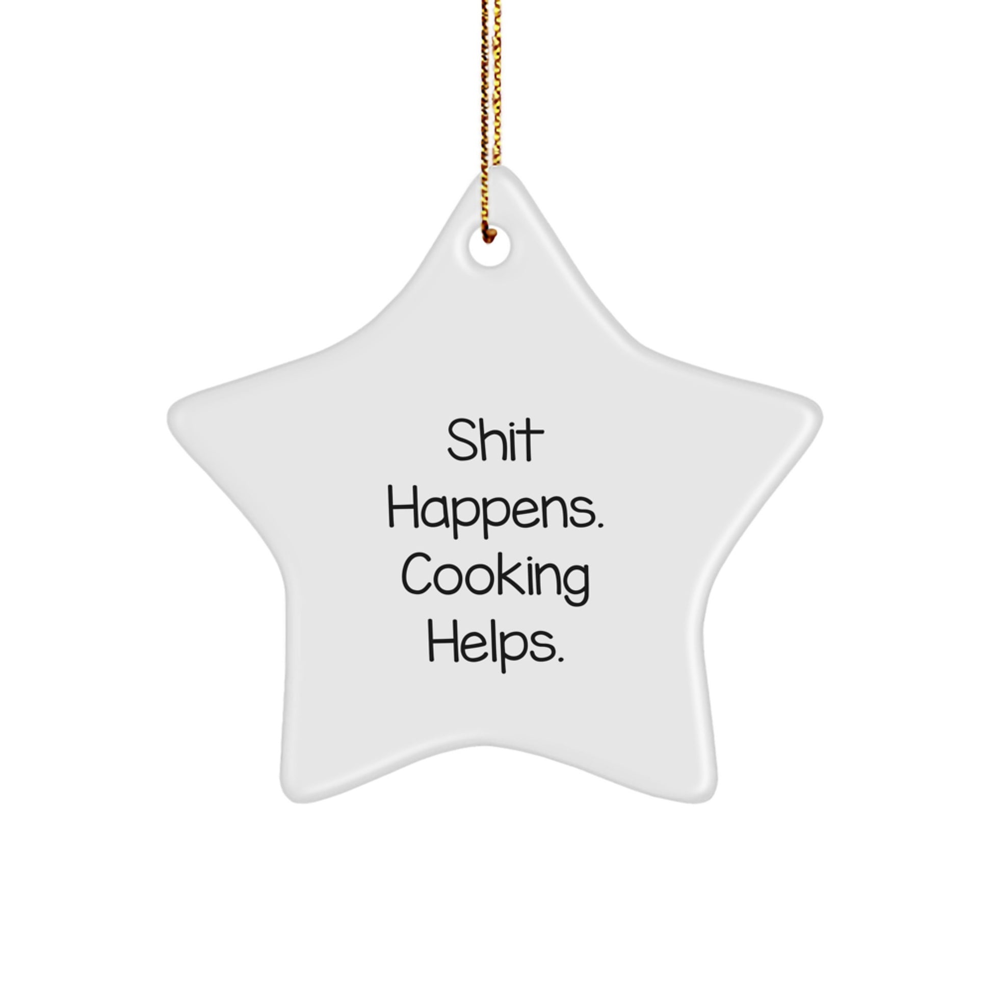 Funny Cooking Star Ornament Gifts from Men to Friends for Christmas - Image 1