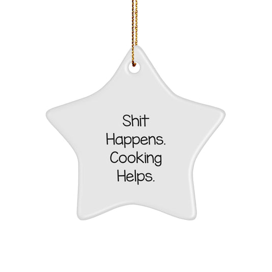 Funny Cooking Star Ornament Gifts from Men to Friends for Christmas - Image 1