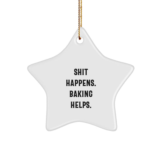 Funny Baking Star Ornament Gifts from Family, Friends or Coworkers for Baking Lovers, Christmas Unique Gifts - Image 1