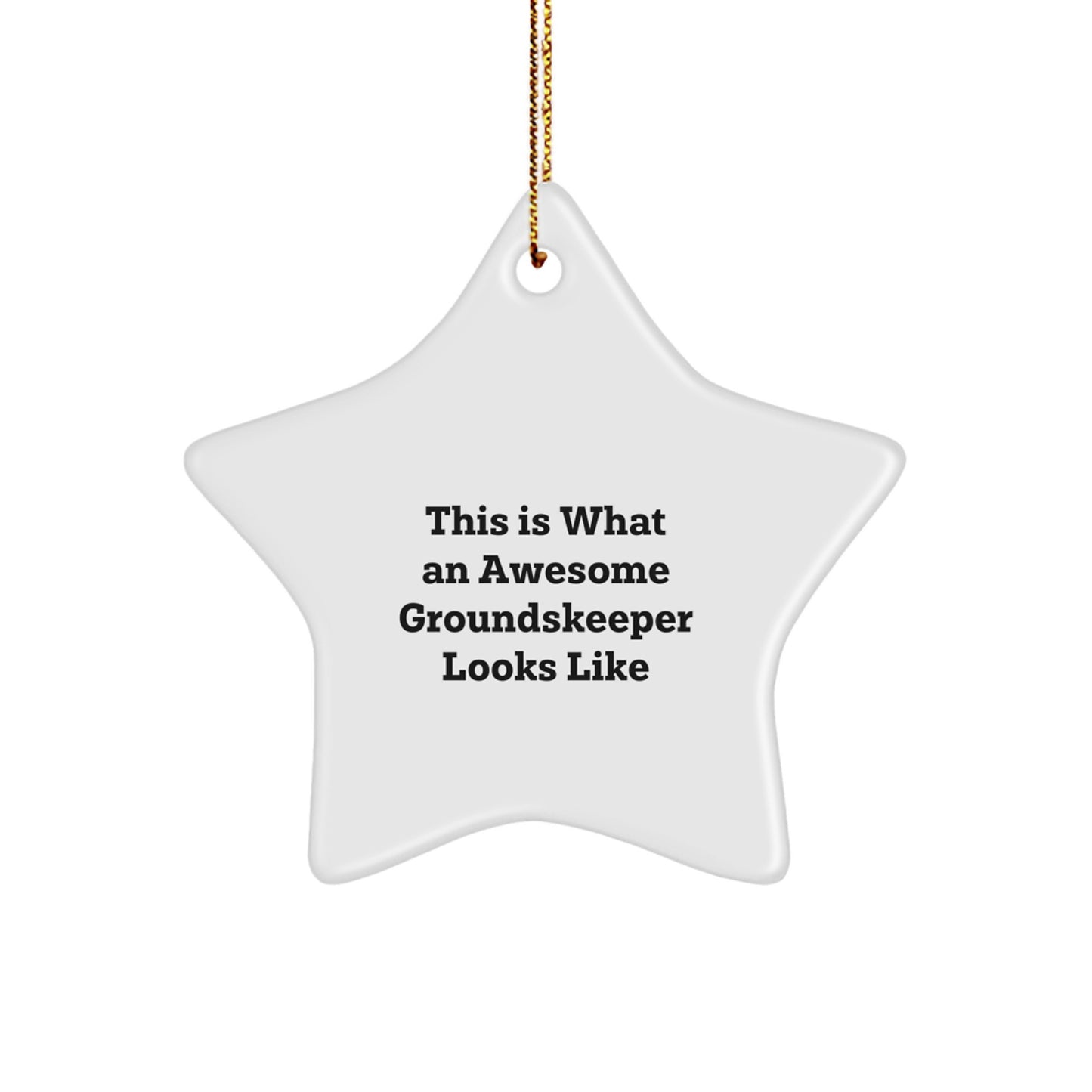 Funny groundskeeper Gifts from Men to groundskeeper - This Is What An Awesome groundskeeper Looks Like Star Ornament for groundskeeper Christmas Unique Gifts - Image 1