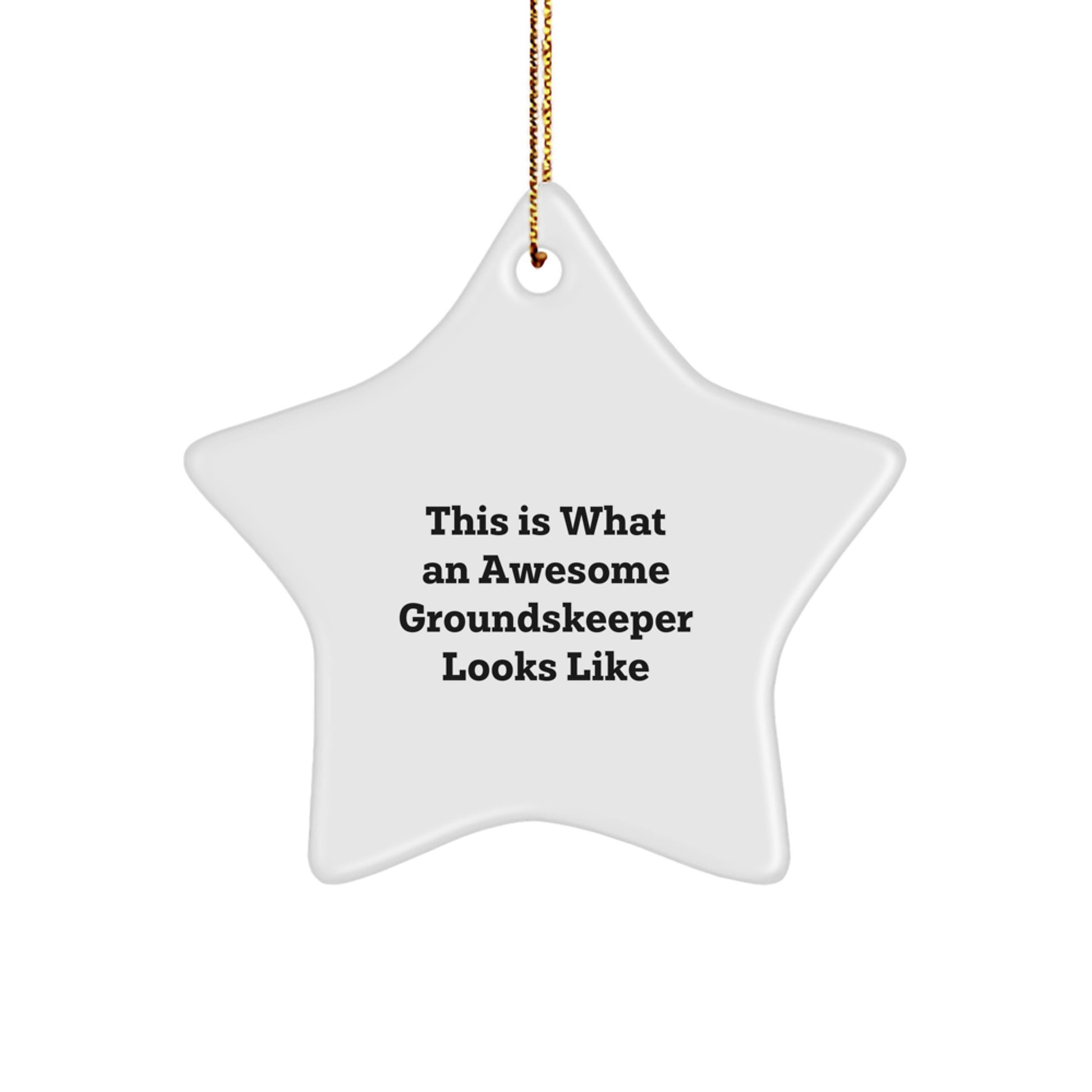 Funny groundskeeper Gifts from Men to groundskeeper - This Is What An Awesome groundskeeper Looks Like Star Ornament for groundskeeper Christmas Unique Gifts - Image 1