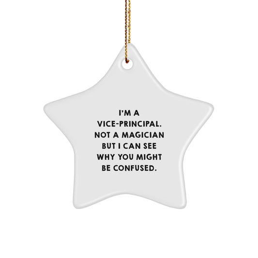 Funny Vice-principal Star Ornament Gifts for Men Women Friends Family - Gifts from Men Women Friends Family - Vice-principal Christmas Unique Gifts - Image 1