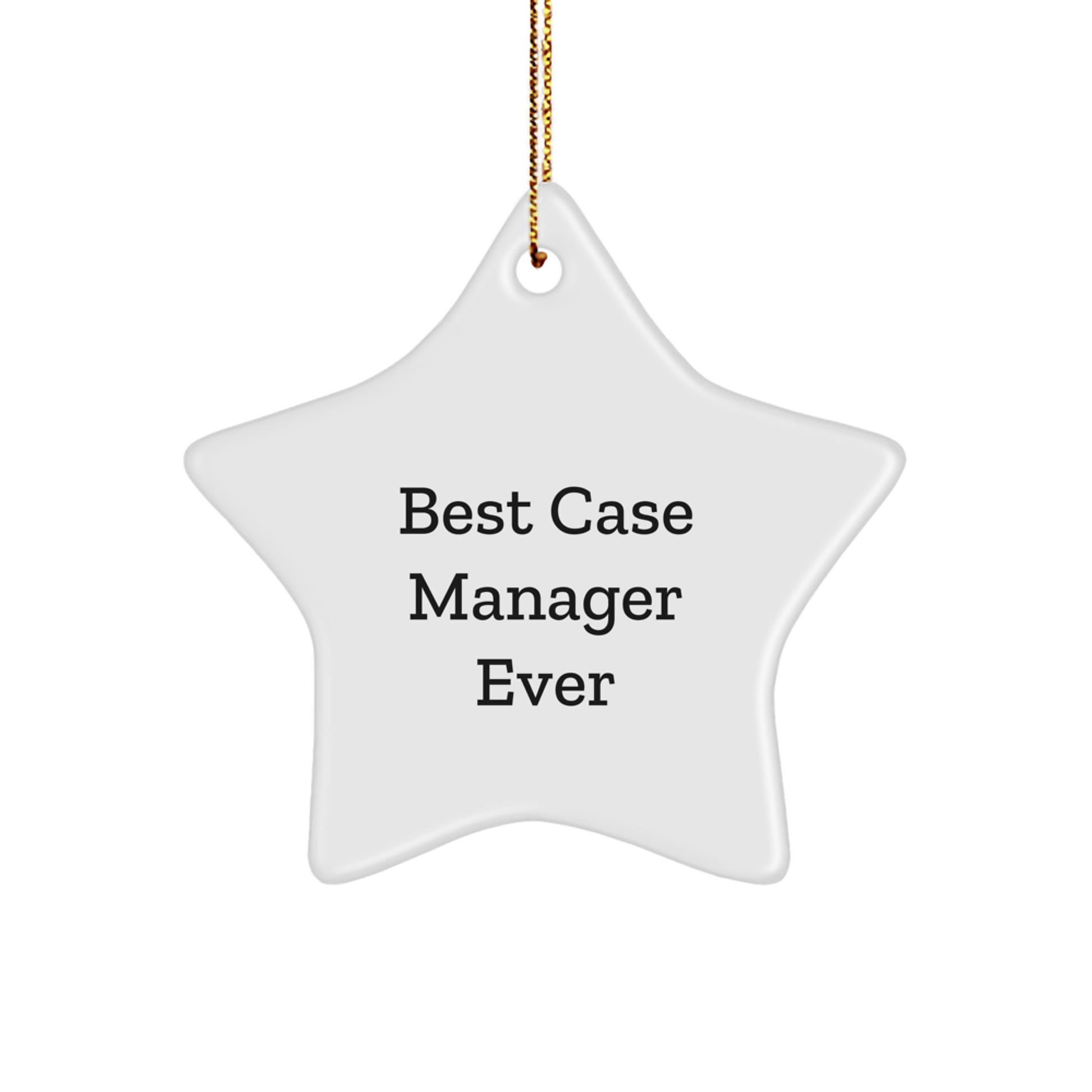 Funny Case Manager Gifts for Christmas - Best 'Case Manager Ever' Star Ornament for Women, Men, and Family from Friends and Coworkers - Image 1
