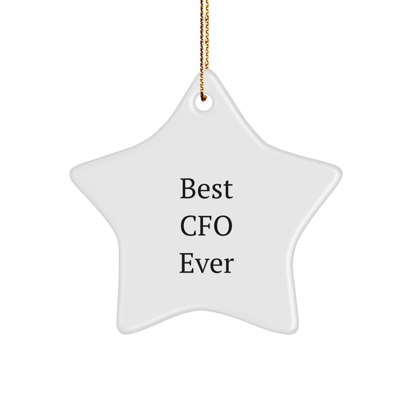 Funny CFO Gifts - Best CFO Ever Star Ornament for Christmas Unique Gifts from Friends to CFO - Image 1