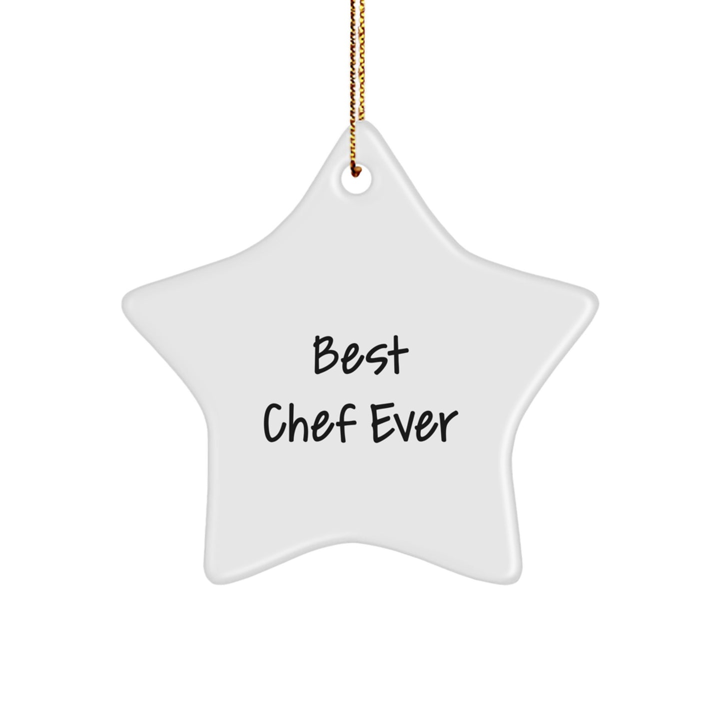 Funny Best Chef Ever Star Ornament Gifts for Chef, Unique Christmas Unique Gifts from Family - Image 1
