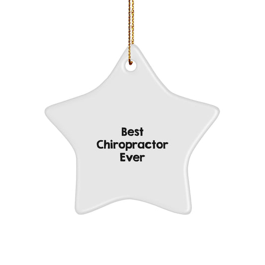 Funny Chiropractor Gifts from Men to Best Chiropractor Ever Star Ornament for Christmas Unique Decorations Gifts for Chiropractor - Image 1