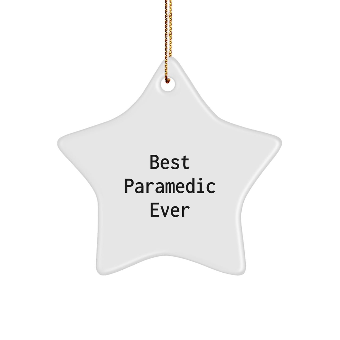 Funny Rescue Worker Gifts for Men - Best Rescue Worker Ever Star Ornament, Christmas Unique Presents from Friends, Family and Coworkers - Image 1