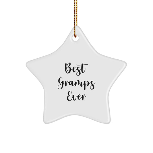 Funny Gramps Star Ornament, Gifts for Gramps from Family, Best Gramps Ever Christmas Unique Gifts - Image 1