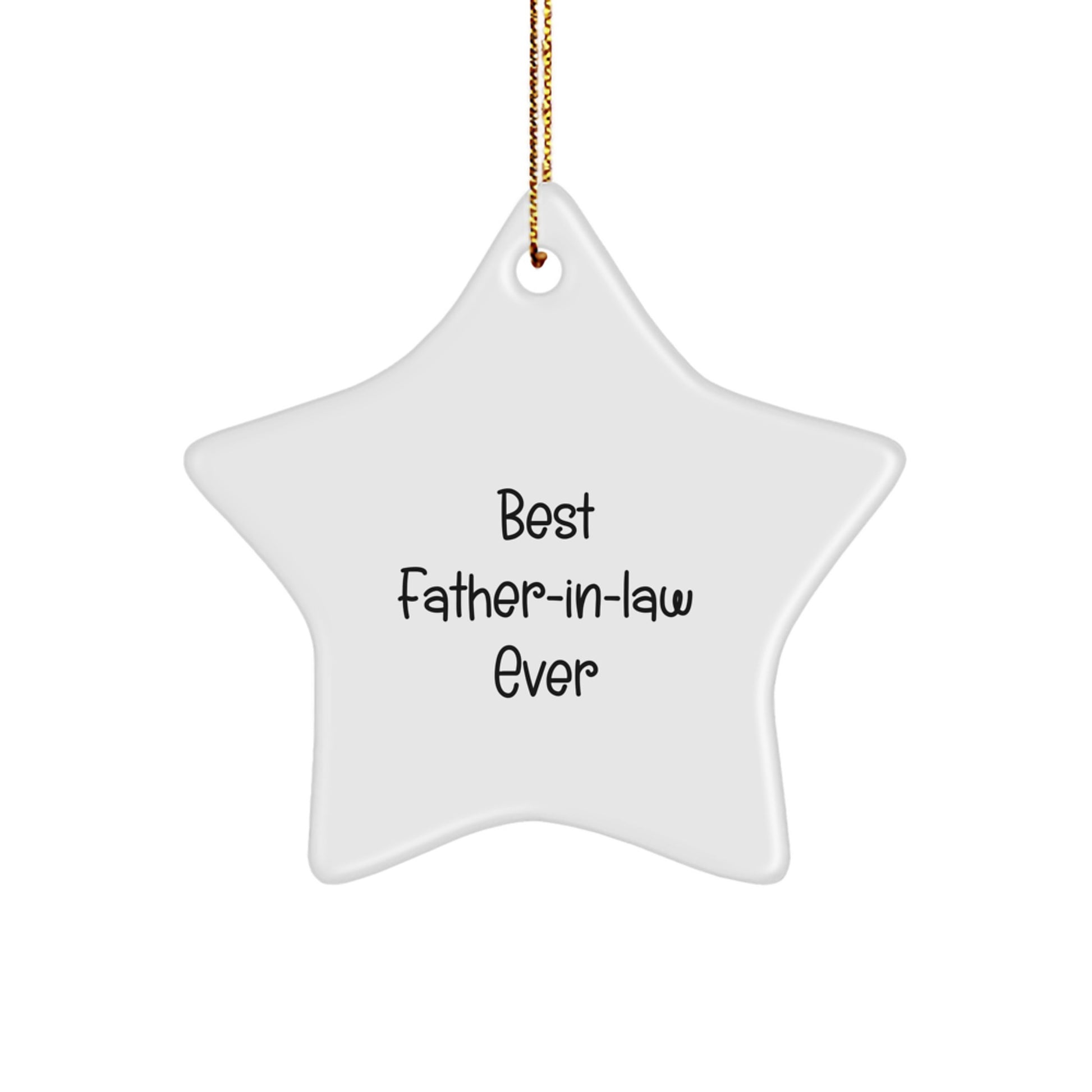 Funny Gifts from Men to Father-in-law, Best 'He's the Ultimate Star' Star Ornament, Christmas Unique Decorations - Image 1