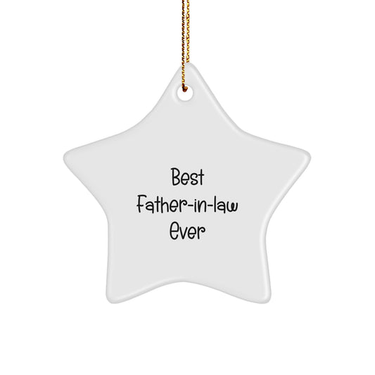 Funny Gifts from Men to Father-in-law, Best 'He's the Ultimate Star' Star Ornament, Christmas Unique Decorations - Image 1
