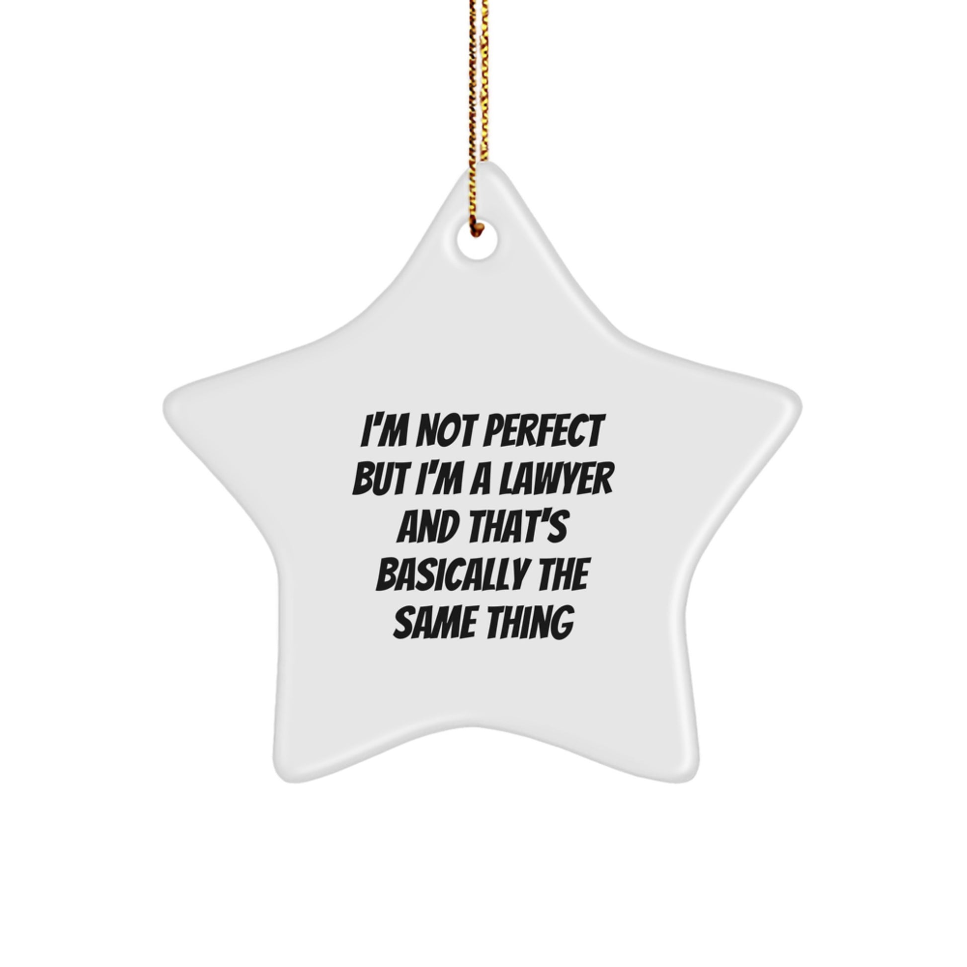 Funny Lawyer Star Ornament Gifts from Men to Lawyer Friends for Christmas Unique Decorations - Image 1