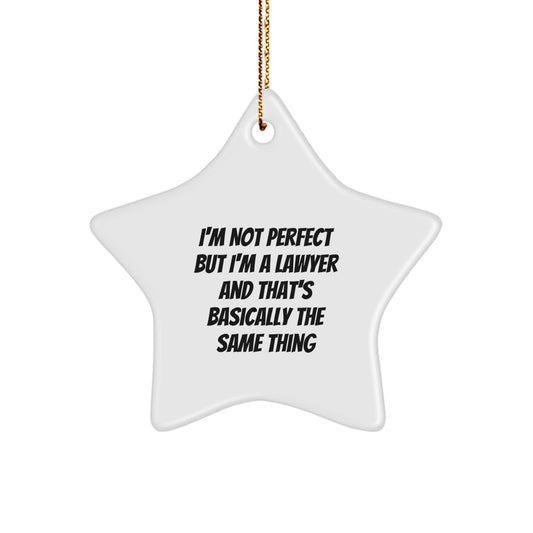 Funny Lawyer Star Ornament Gifts from Men to Lawyer Friends for Christmas Unique Decorations - Image 1