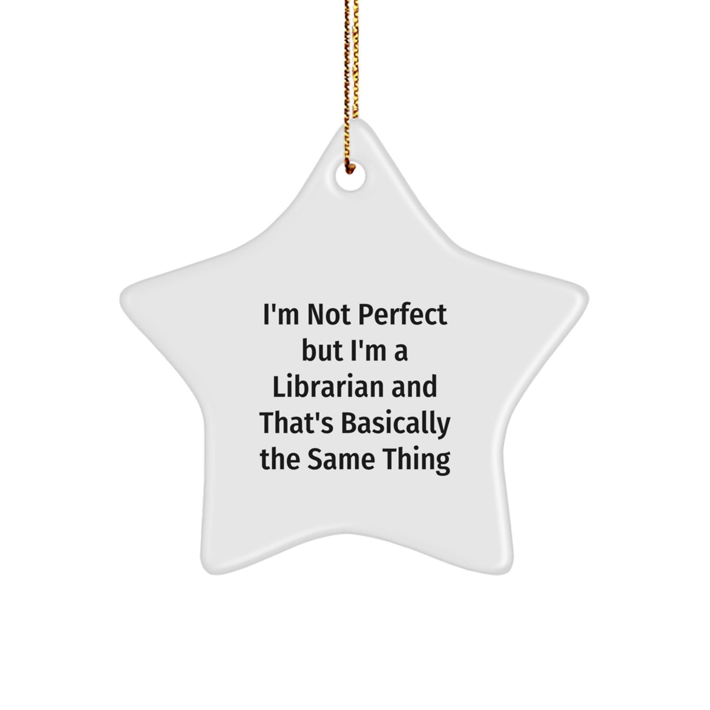 Funny Librarian Gifts from Friends, Unique Star Ornament for Librarian, Christmas Unique Gifts for Librarians - Image 1