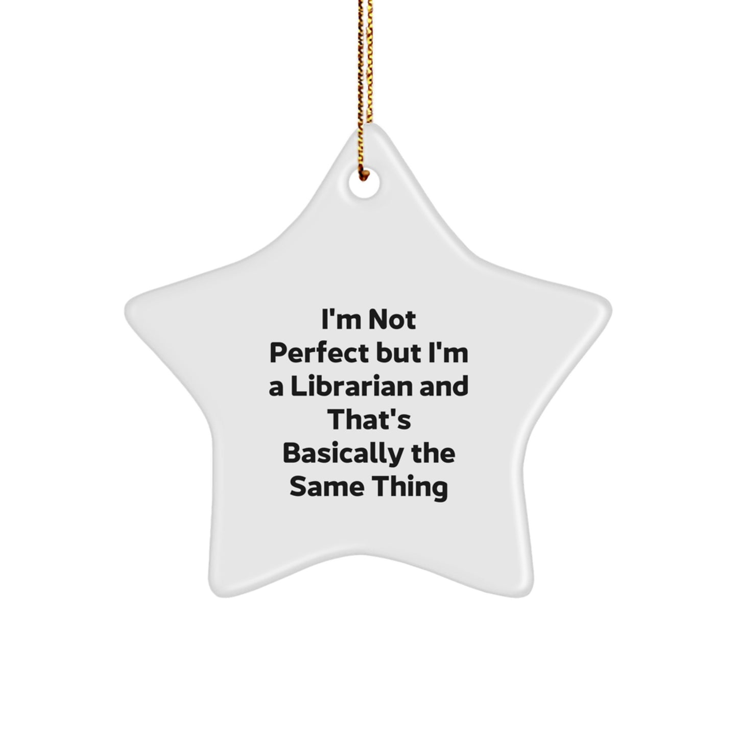Funny Librarian Star Ornament Gifts from Friends and Family, Perfect for Librarian Christmas Unique Gifts - Image 1