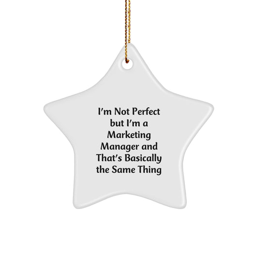 Funny Marketing Manager Star Ornament for Christmas Unique Gifts from Friends to Marketing Manager Colleagues - Image 1