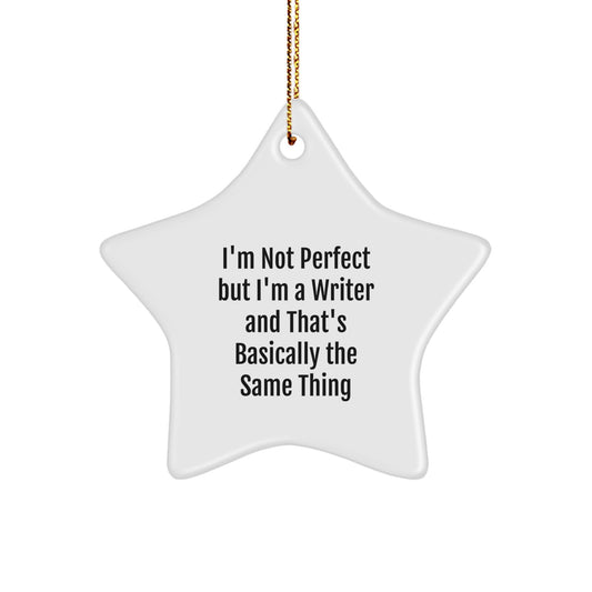 Funny Writer Star Ornament Gifts for Men Women Friends Christmas Unique - Image 1
