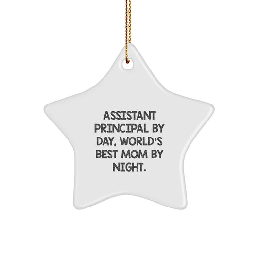 Funny Assistant Principal Gifts Assistant Principal Star Ornament for Christmas Unique Gifts from Mom to Assistant Principal - Image 1