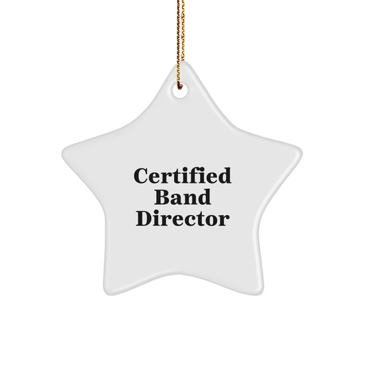 Funny Band Director Gifts from Friends for Christmas Unique Star Ornament Certified - Image 1