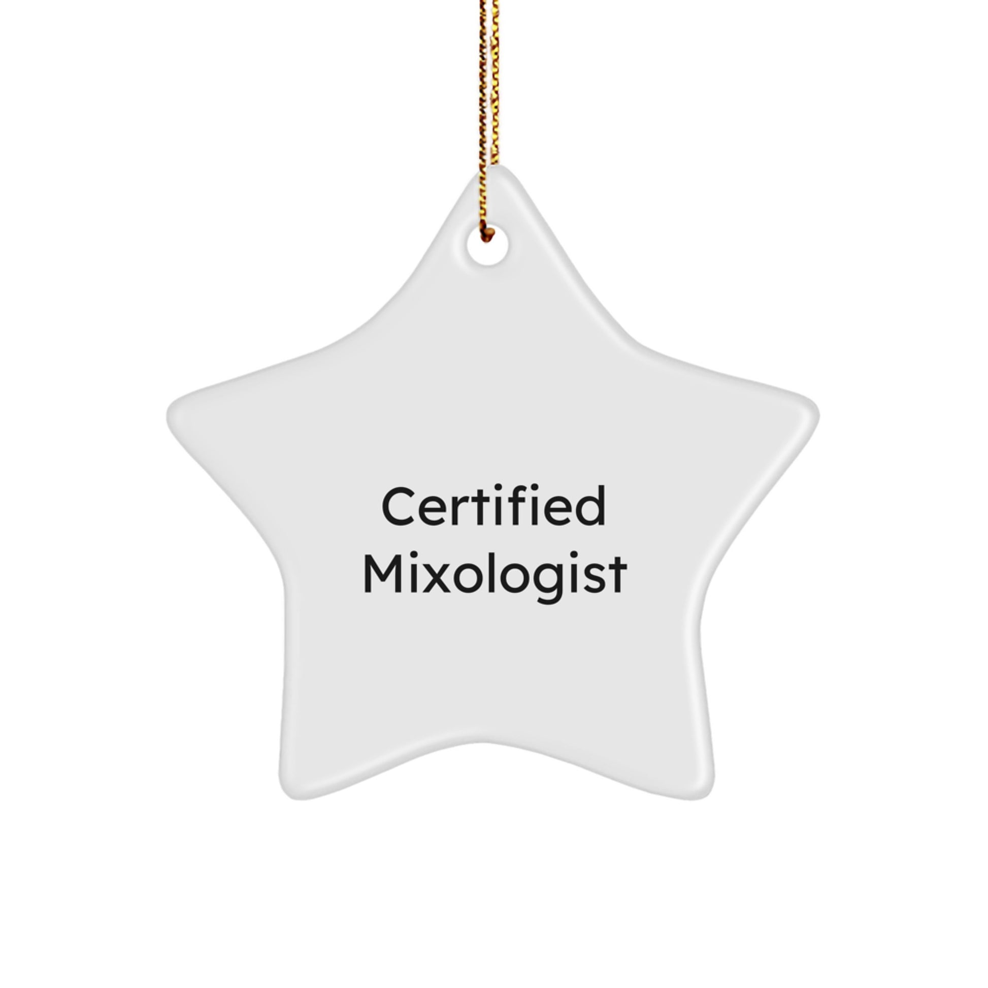 Funny Mixologist Gifts from Friends for Christmas - 'Tis the Season to Get Your Mix On! Star Ornament, Gifts for Mixologists, Star Shaped - Image 1
